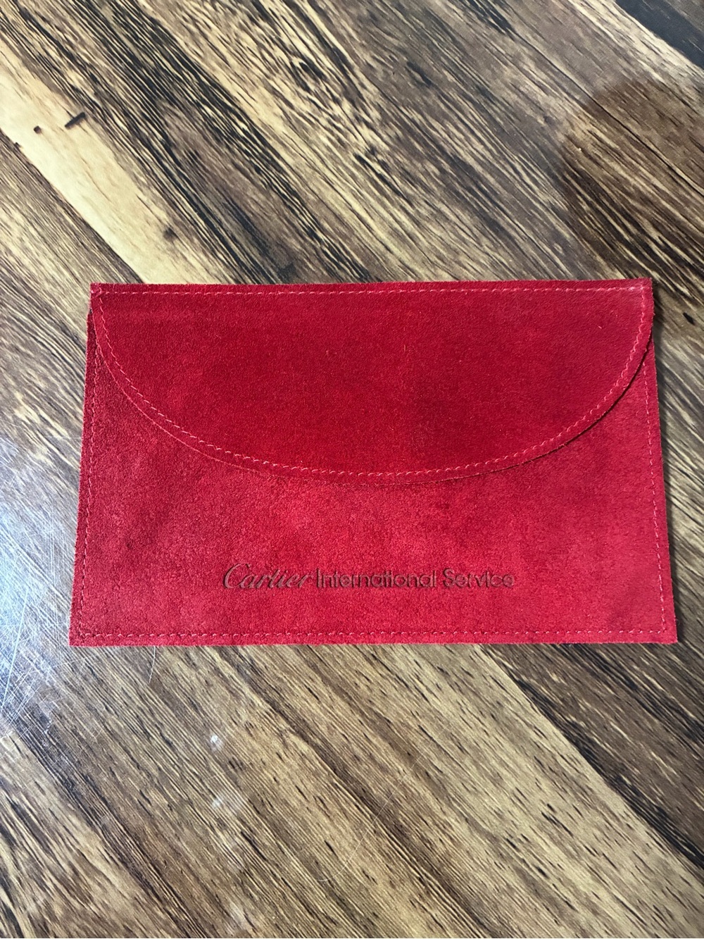Cartier Red Suede Pouch